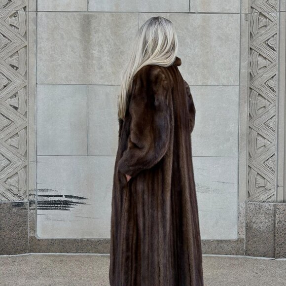 Women's Brown Coat - Picture 6 of 8